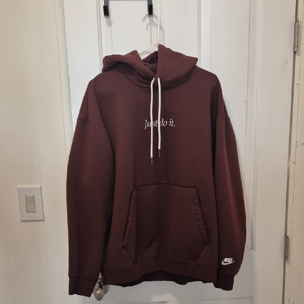 Nike Brown Hoodie for Men Very Warm XL